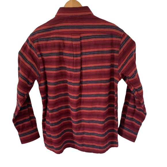 SOLARIS Mens Flannel Shirt Shacket Heavyweight Red Stripe Sz Medium NEW - Picture 4 of 4